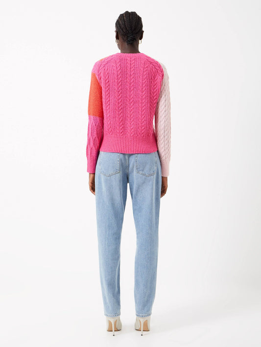 🐰 RAFFLE FOR A CAUSE — $1 Donation Entry Madelyn Color Blocked Cable Knit Sweater