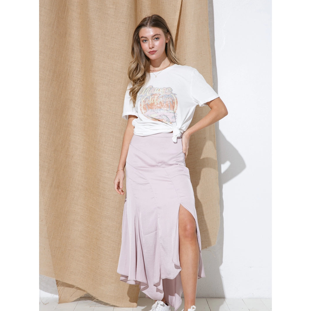 Slash Midi Skirt