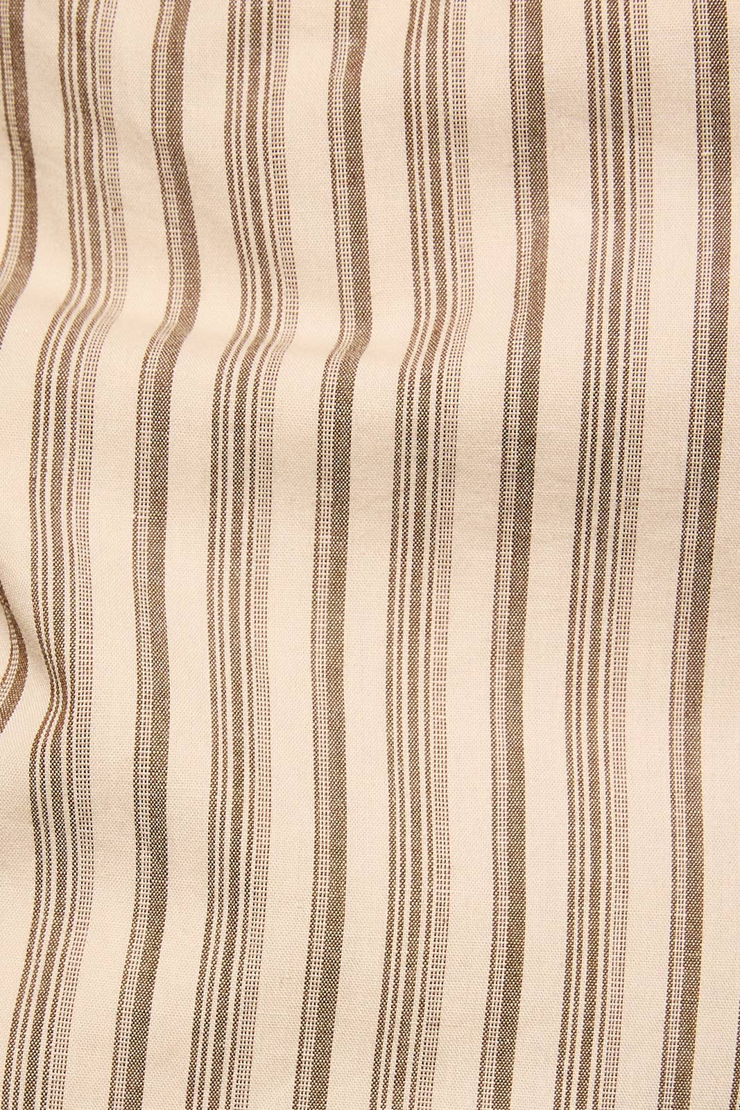 LE LIS - LOW WAIST TIE DETAIL SHORTS: CREAM-MOCHA STRIPE / XS