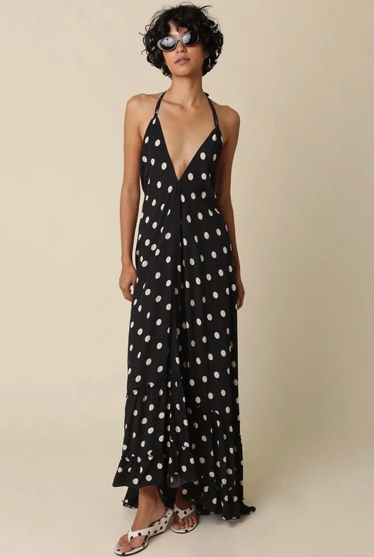 Charly Polka Dot Halter Dress
