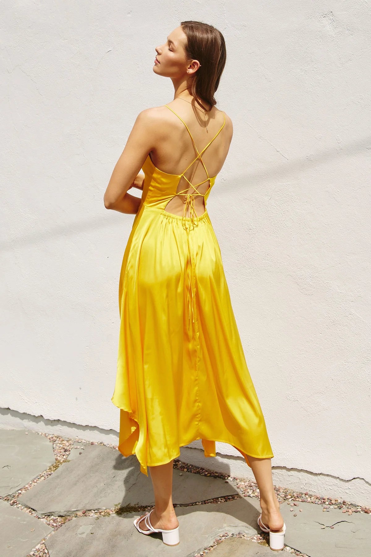 Silky Banana Midi Dress