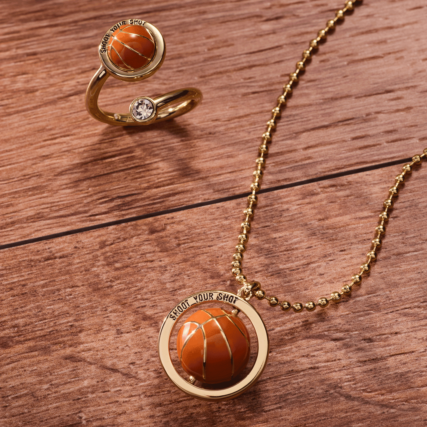 'Shoot Your Shot' Basketball Open Fidget Ring