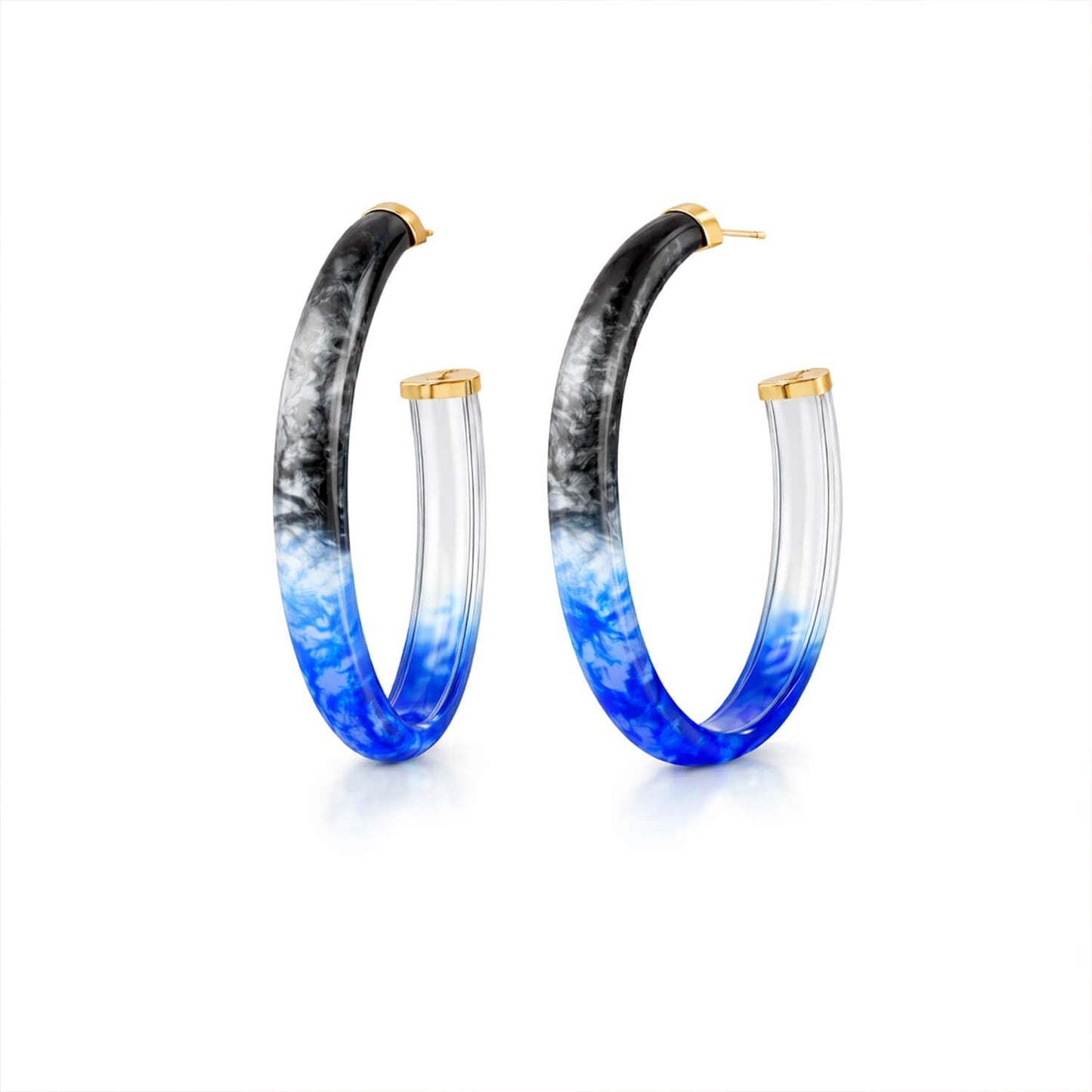 Game Day XL Oval Tie Dye Lucite Hoop Earrings