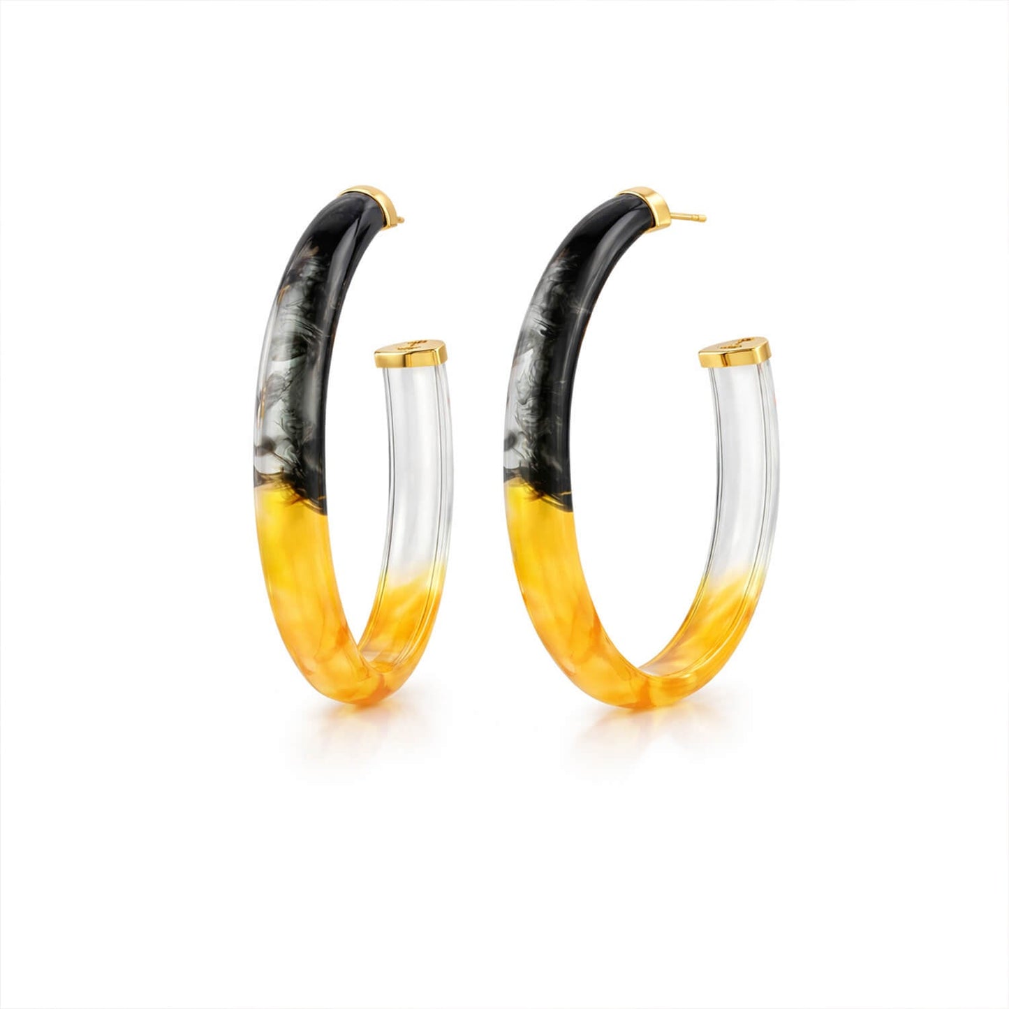 Game Day XL Oval Tie Dye Lucite Hoop Earrings