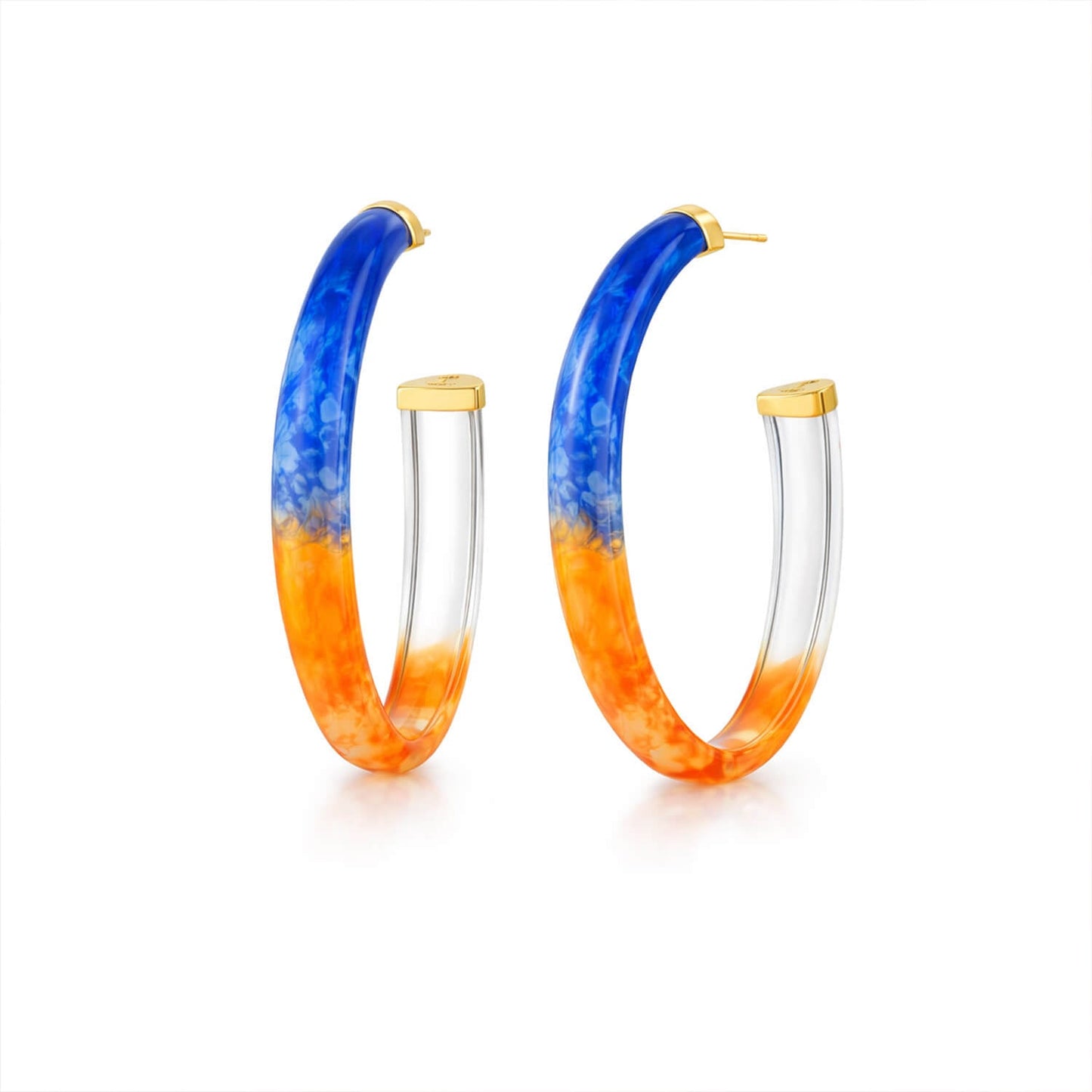 Game Day XL Oval Tie Dye Lucite Hoop Earrings