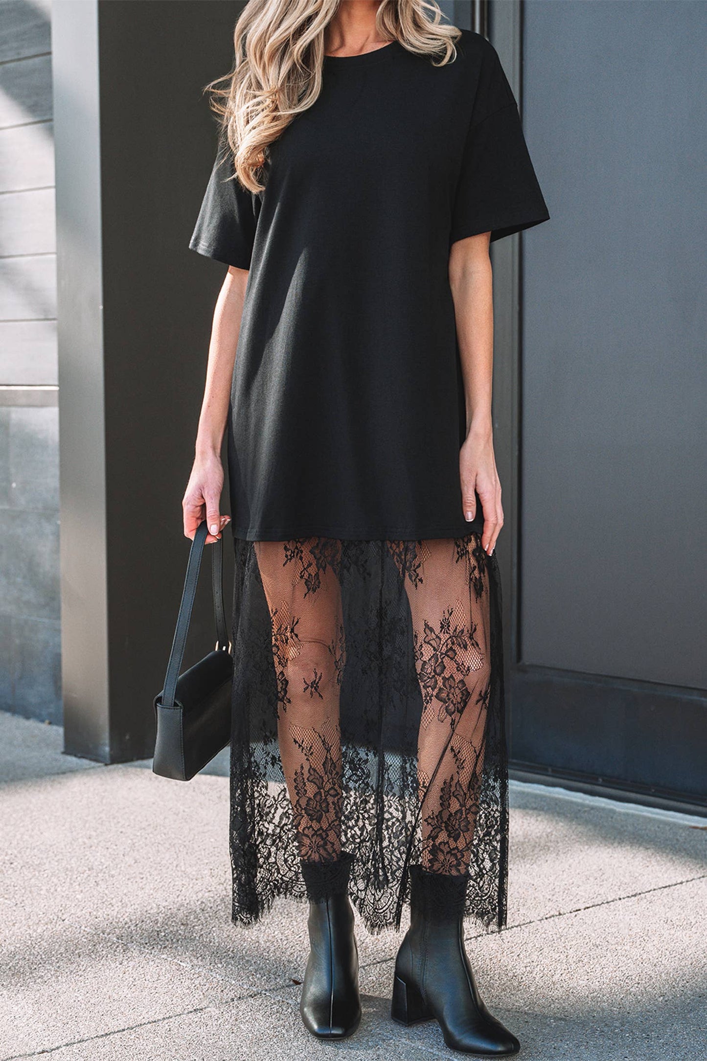 High Waist Lace Sandalwood Long dress