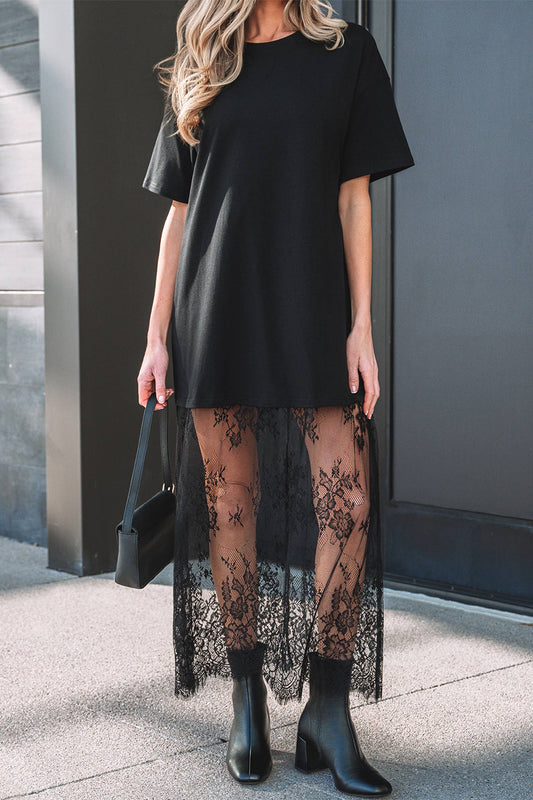 High Waist Lace Sandalwood Long dress
