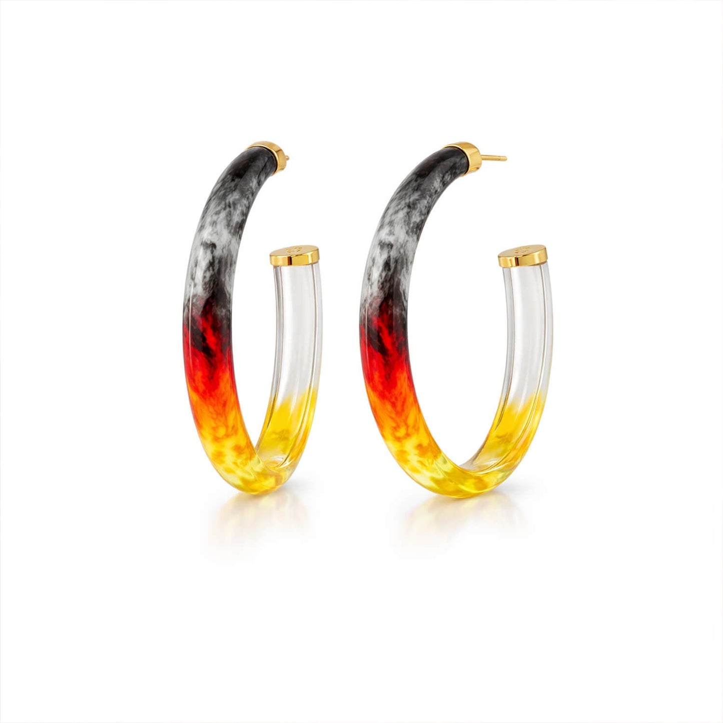 Game Day XL Oval Tie Dye Lucite Hoop Earrings