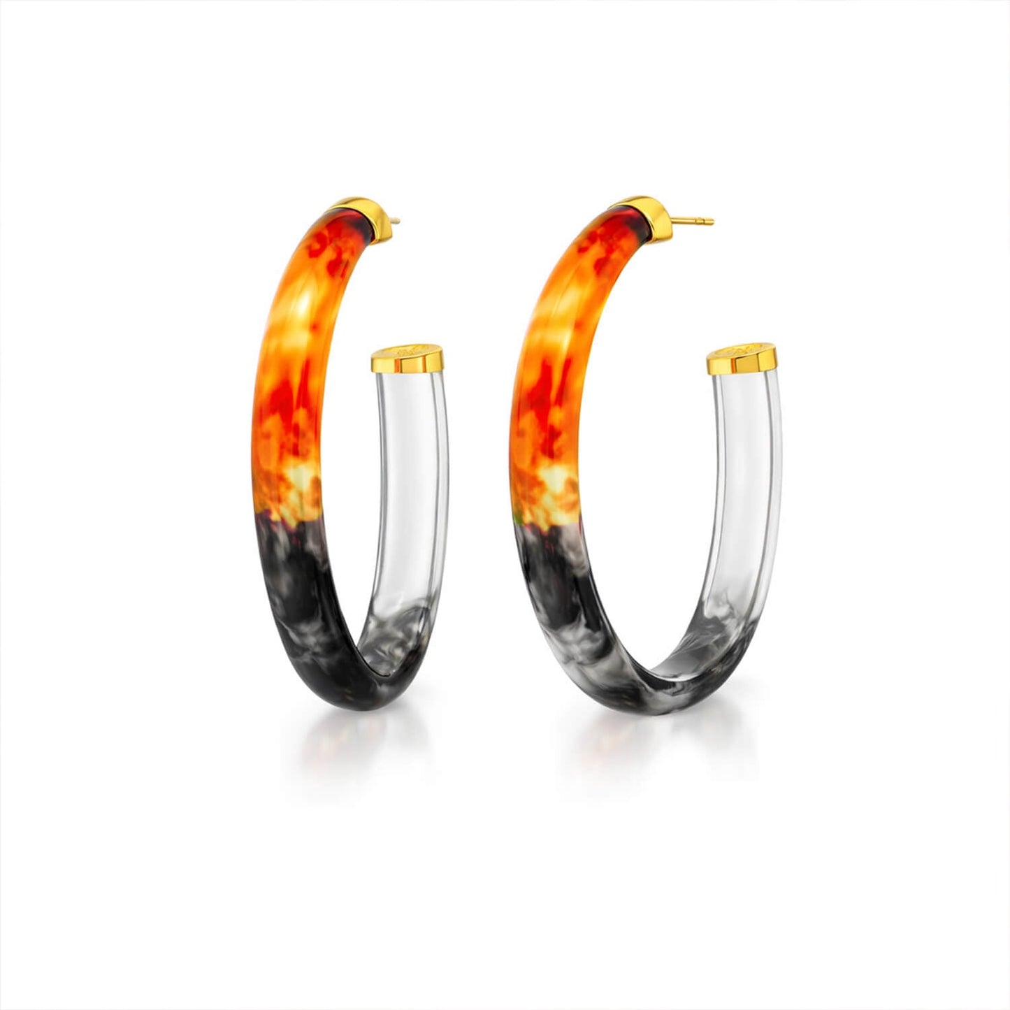 Game Day XL Oval Tie Dye Lucite Hoop Earrings