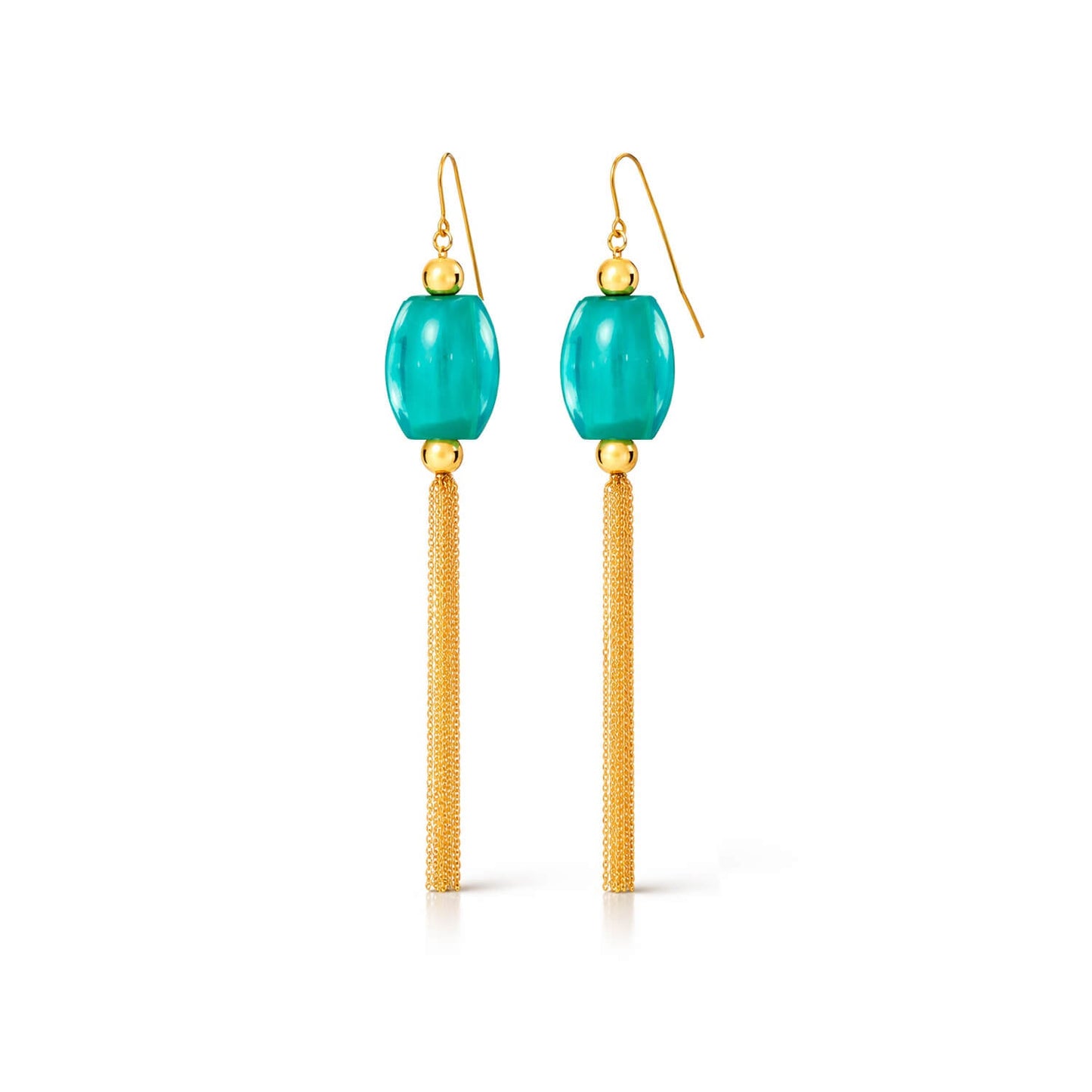 Tassel Bead Drop Earrings