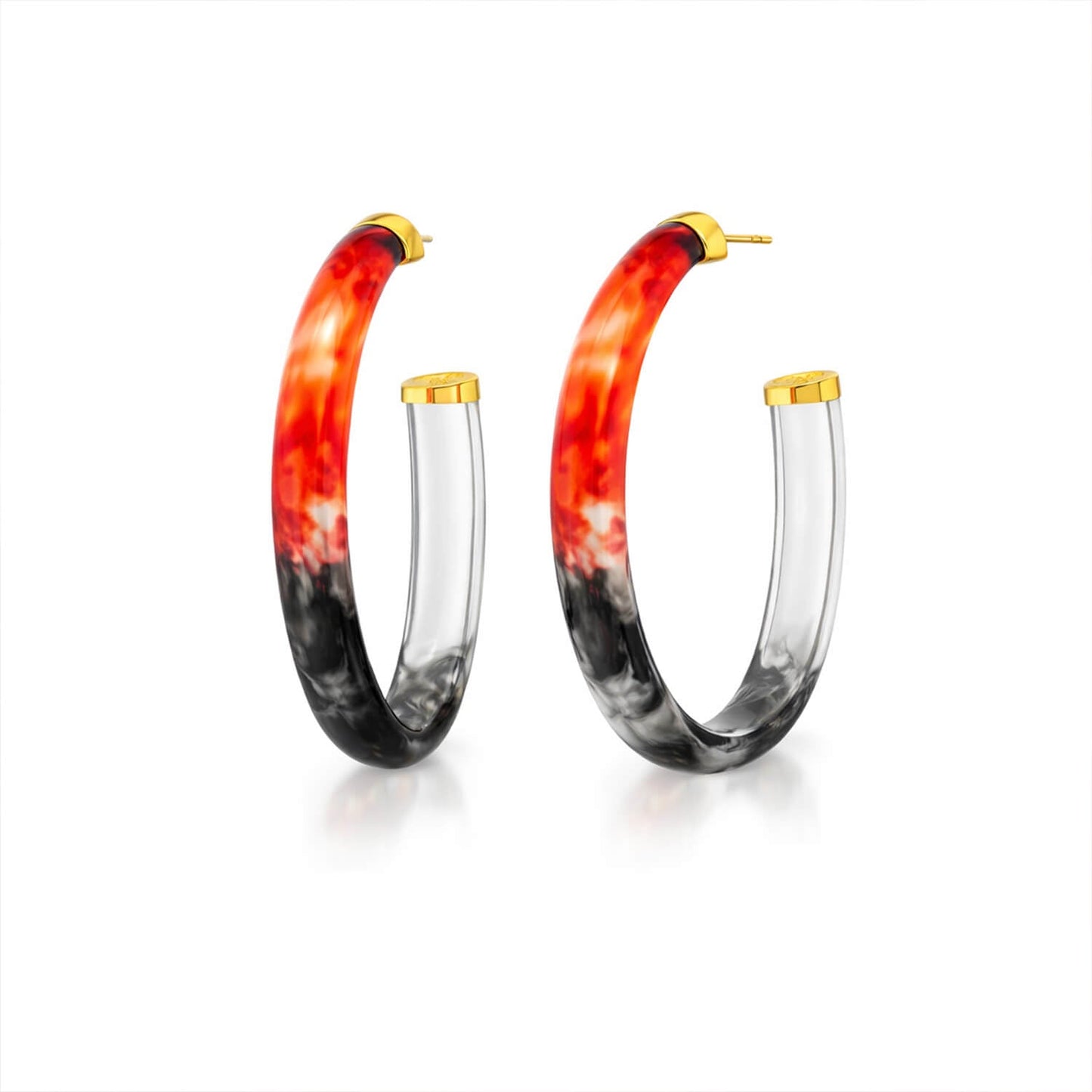 Game Day XL Oval Tie Dye Lucite Hoop Earrings