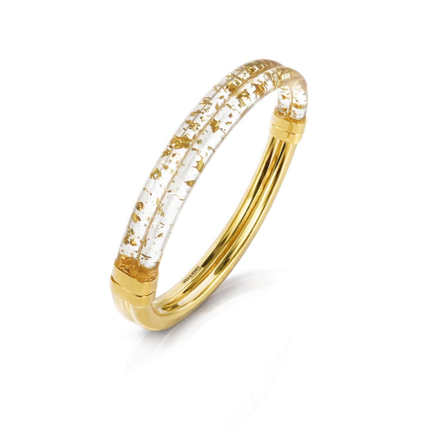 Ridge Lucite Hinge Bangle