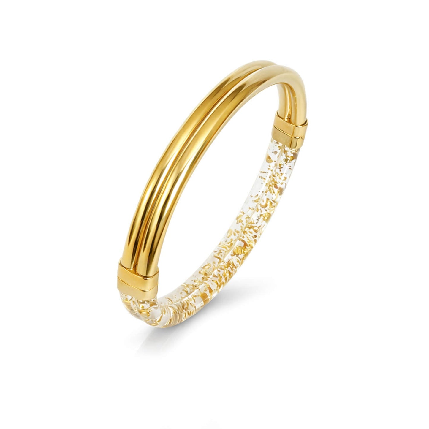 Ridge Lucite Hinge Bangle