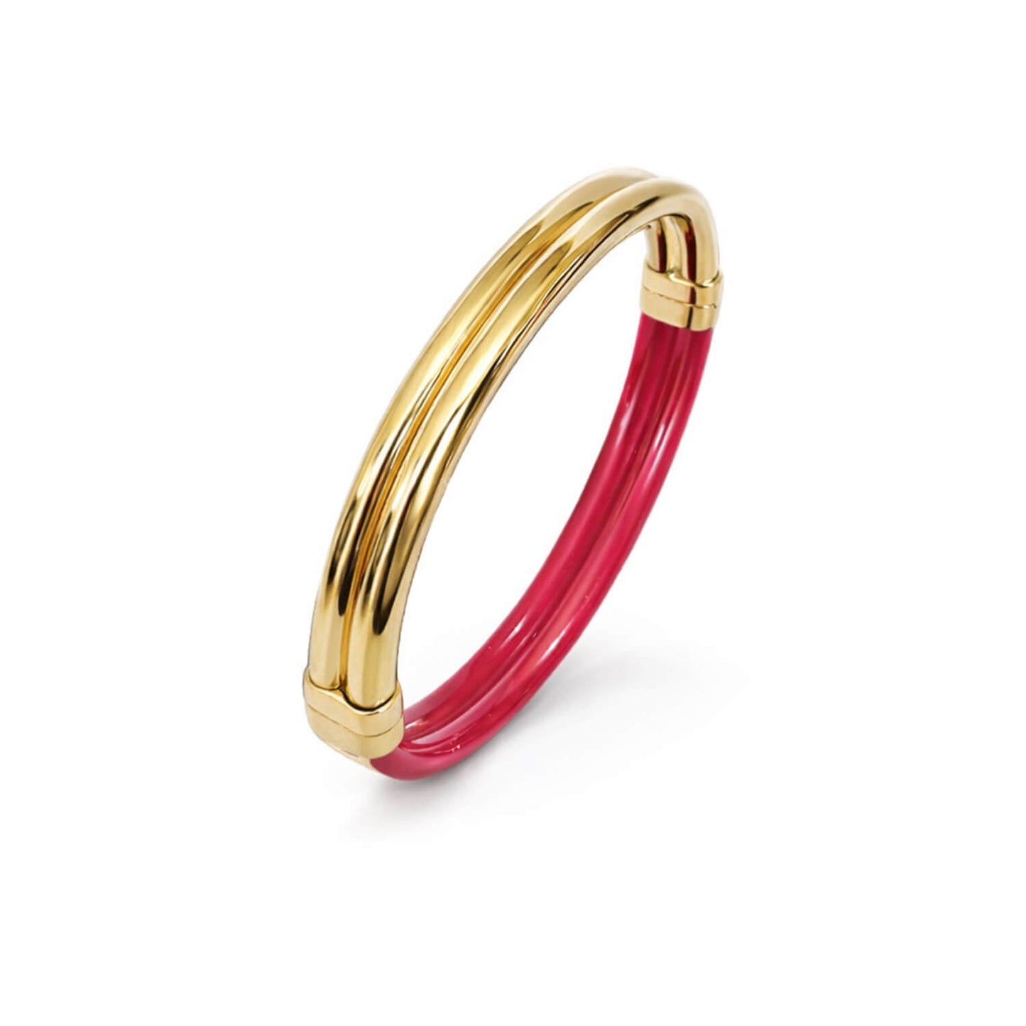 Ridge Lucite Hinge Bangle