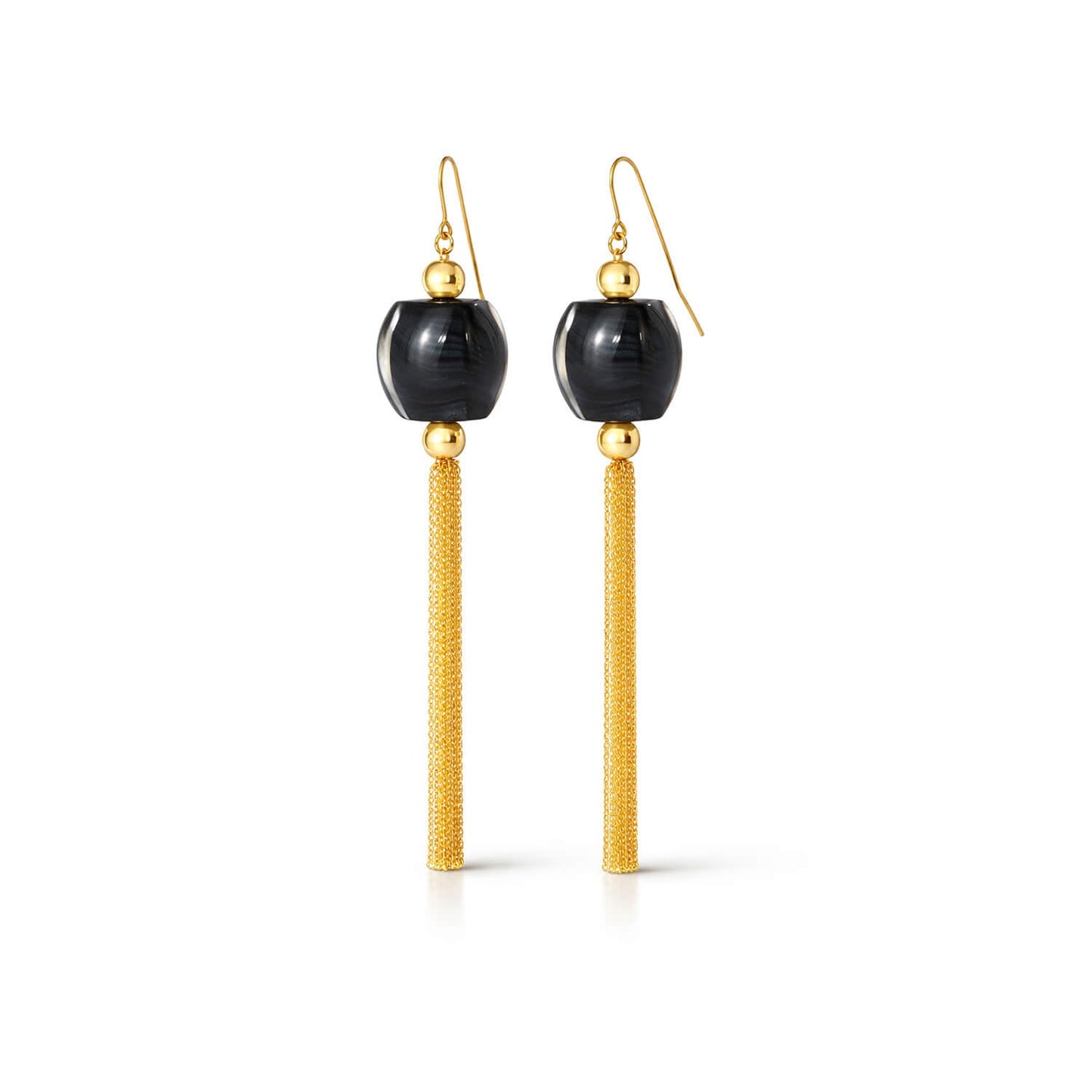 Tassel Bead Drop Earrings