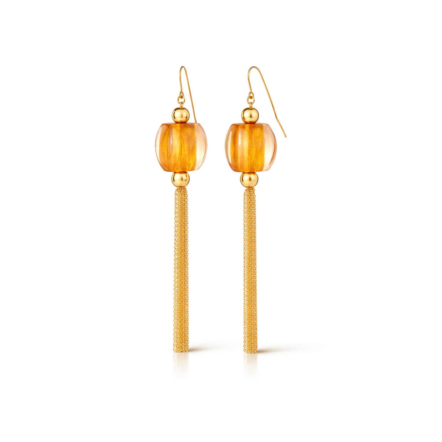 Tassel Bead Drop Earrings