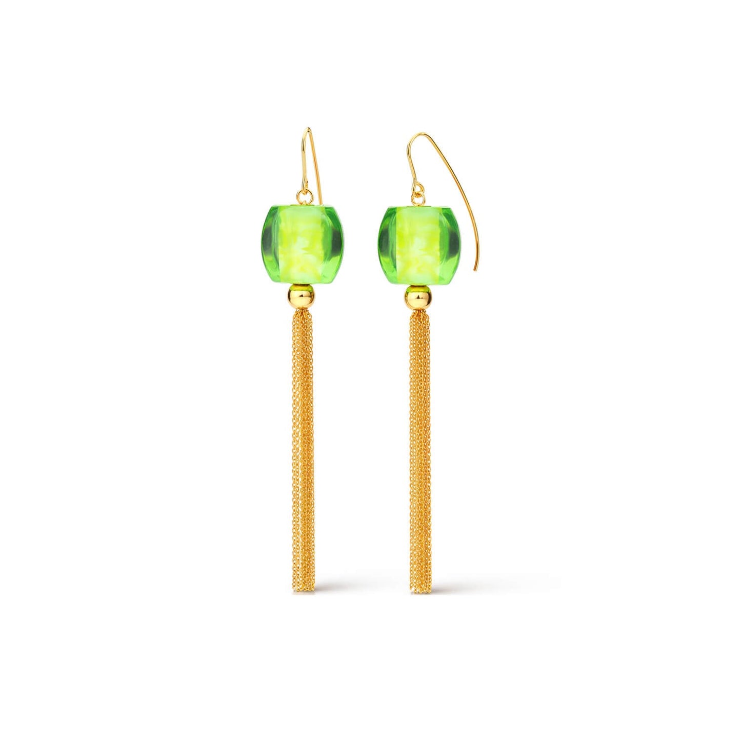 Tassel Bead Drop Earrings