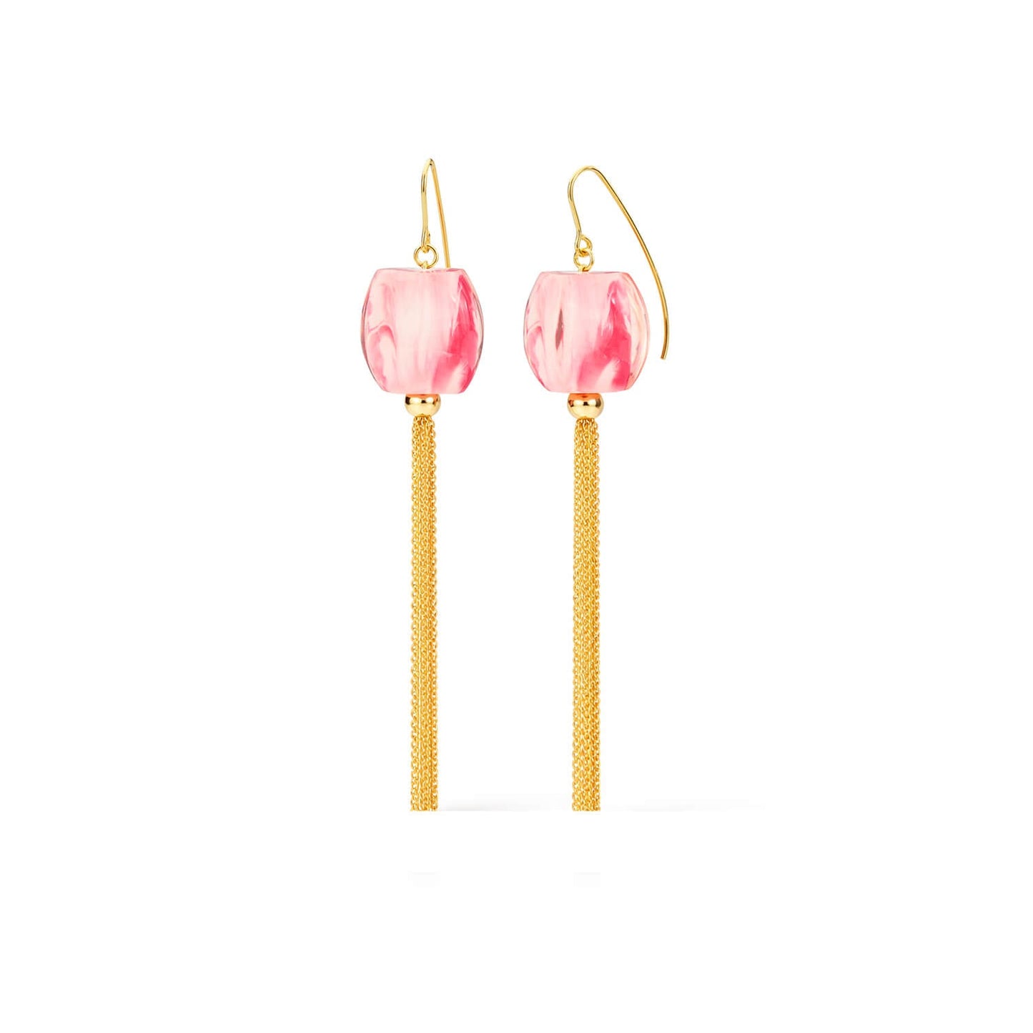 Tassel Bead Drop Earrings