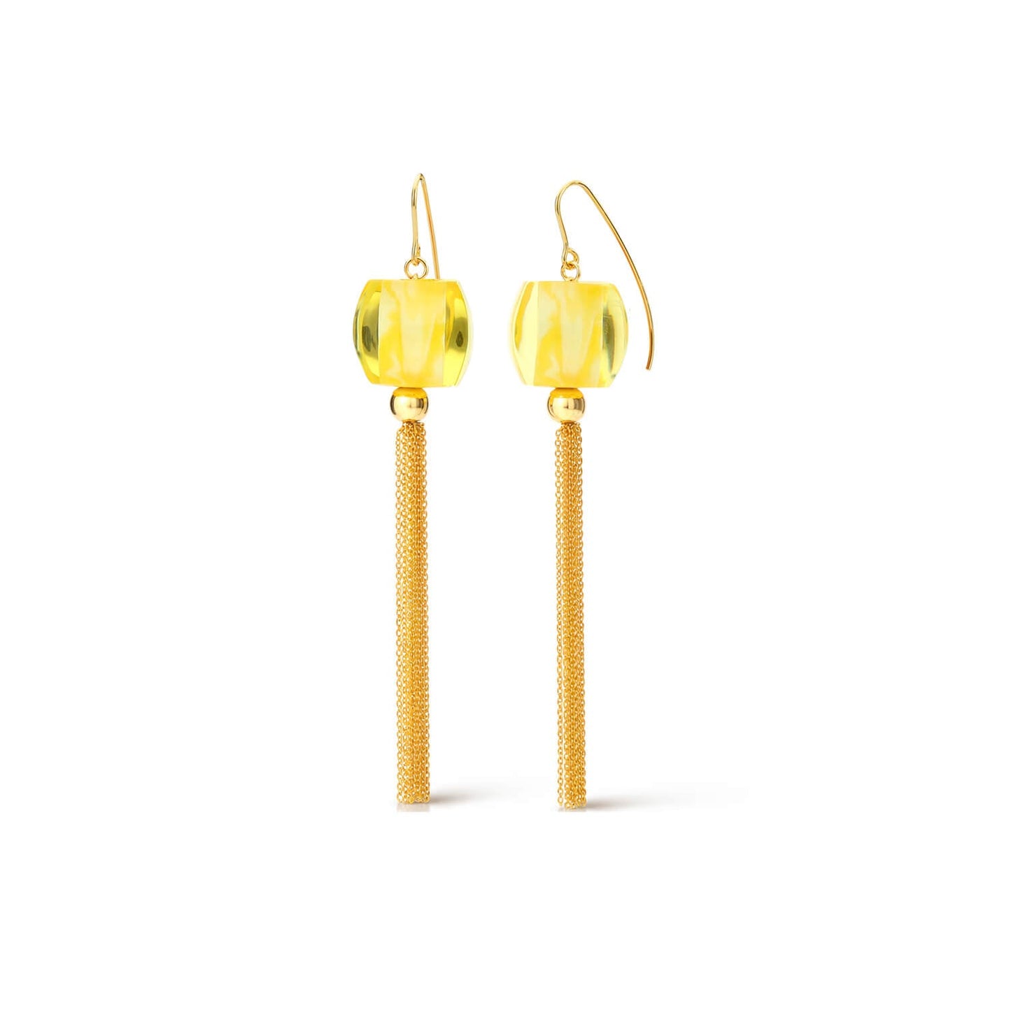Tassel Bead Drop Earrings